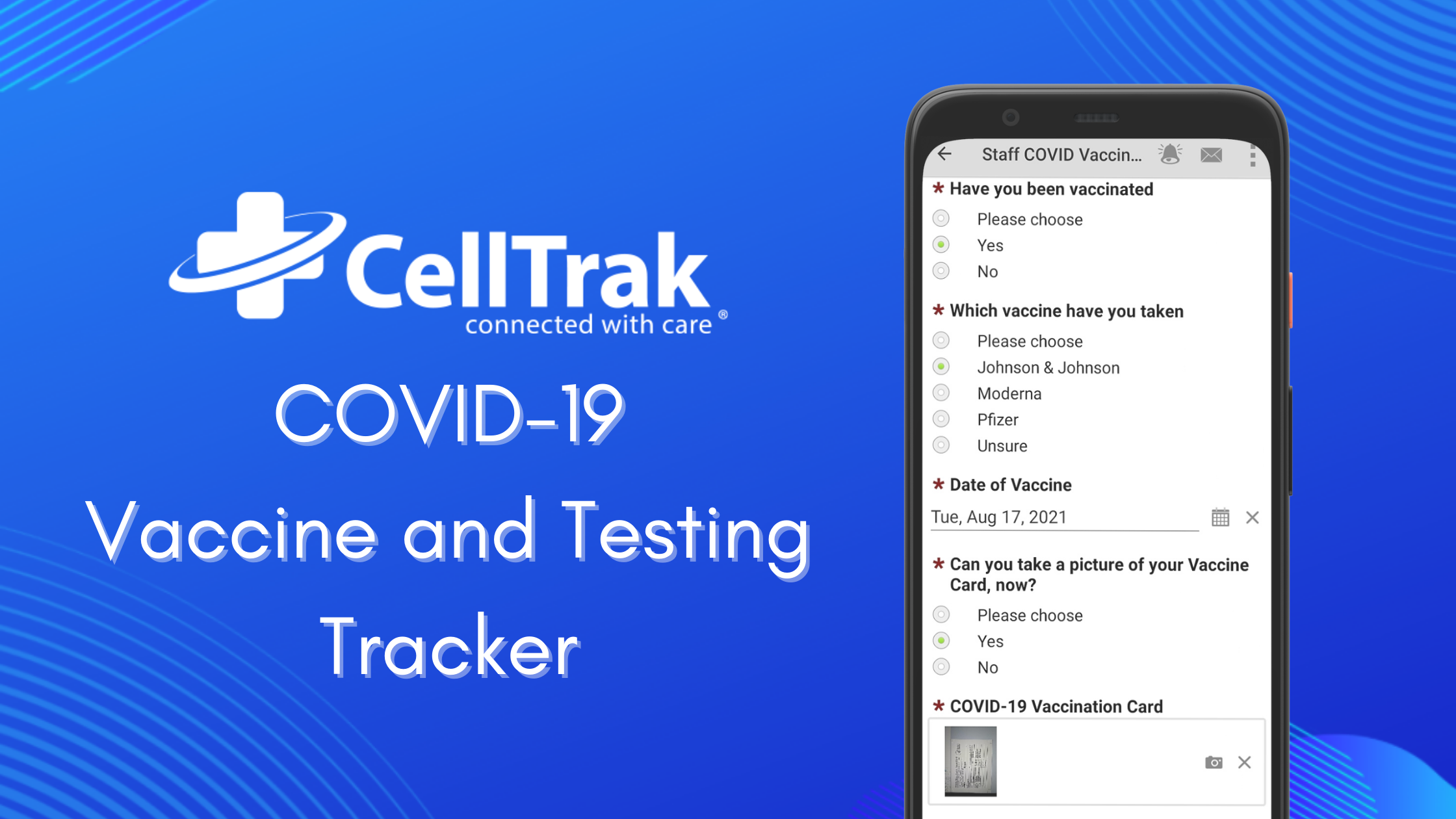 celltrak covid-19 testing tracker vaccine method
